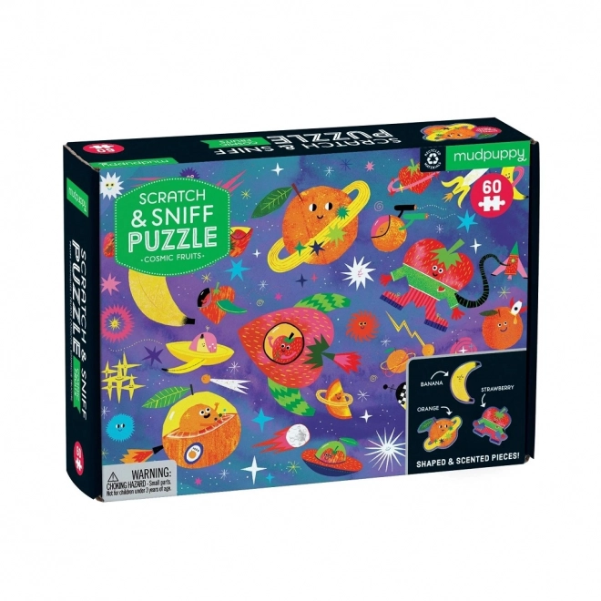 Mudpuppy puzzel ruimtelijk fruit met geur 60 stukken