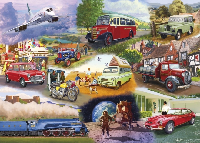 Puzzel Iconische vervoermiddelen 1000 stukjes GIBSONS