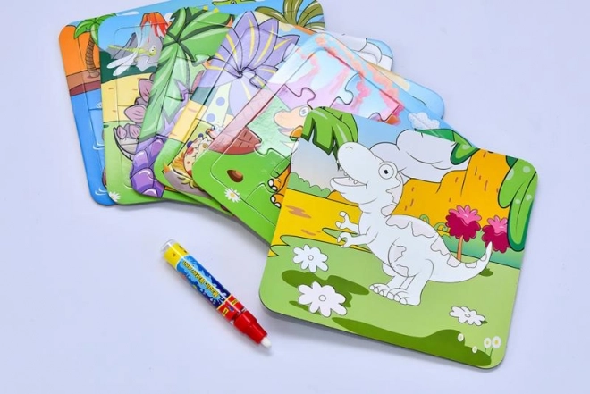 Mac Toys Puzzel Dinosauriërs met Waterverven