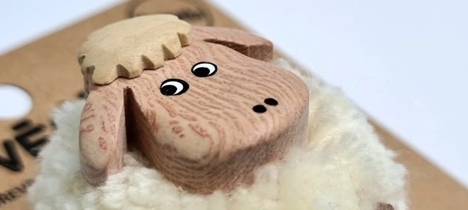 Dvůděti Houten magnet grote pompom Schaap