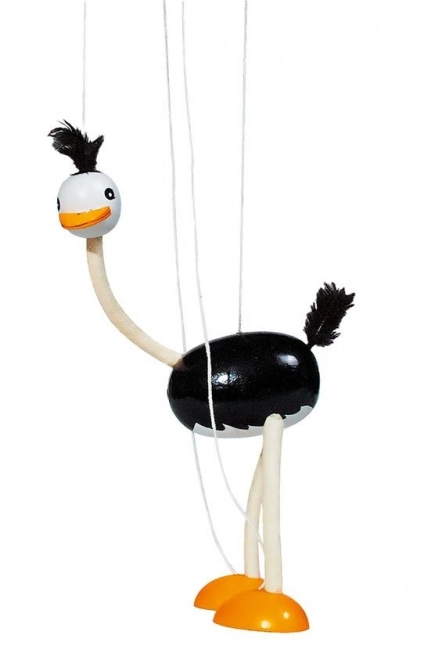Wooden Ostrich Marionette