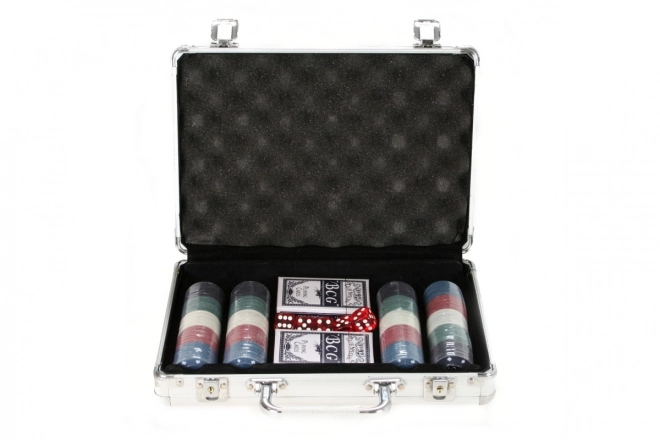 Set de poker dans une mallette