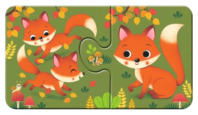 RAVENSBURGER Mon premier puzzle – animaux et leurs petits, 9×2 pièces