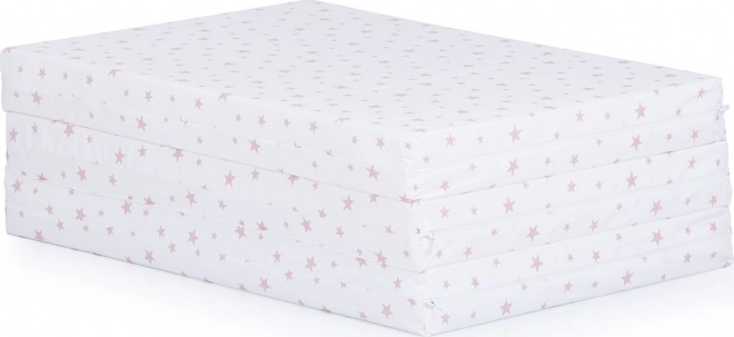 Opvouwbare matras Chipolino 120x60 cm met roze sterren