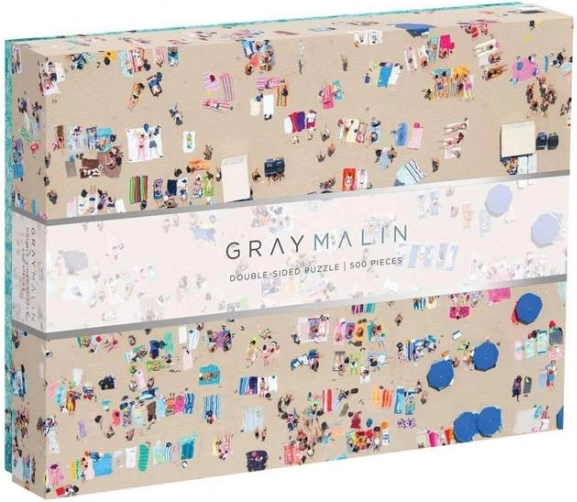 double-sided puzzle gray malin beach 500 pieces