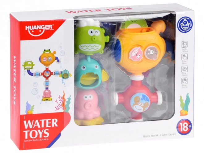 Spielzeug für das Bad mit Wassermühle und Karussell