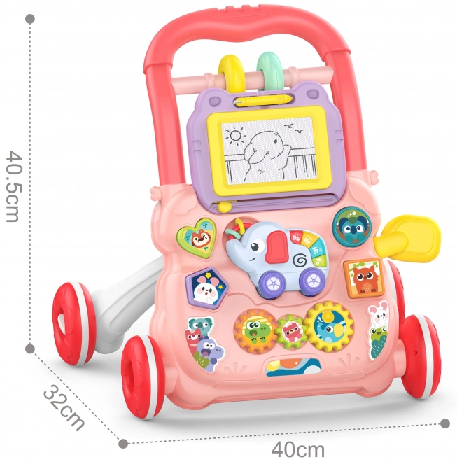 Trotteur interactif Woopie Baby avec musique et tableau effaçable