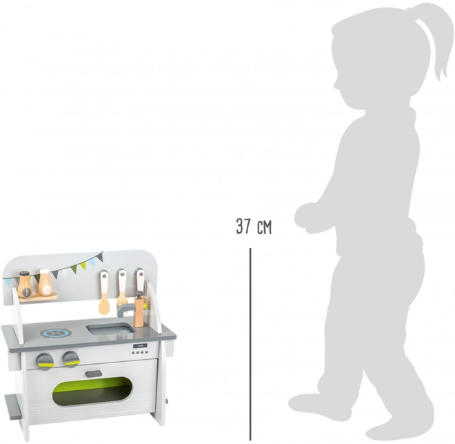 Kompakte Holzküche für Kinder
