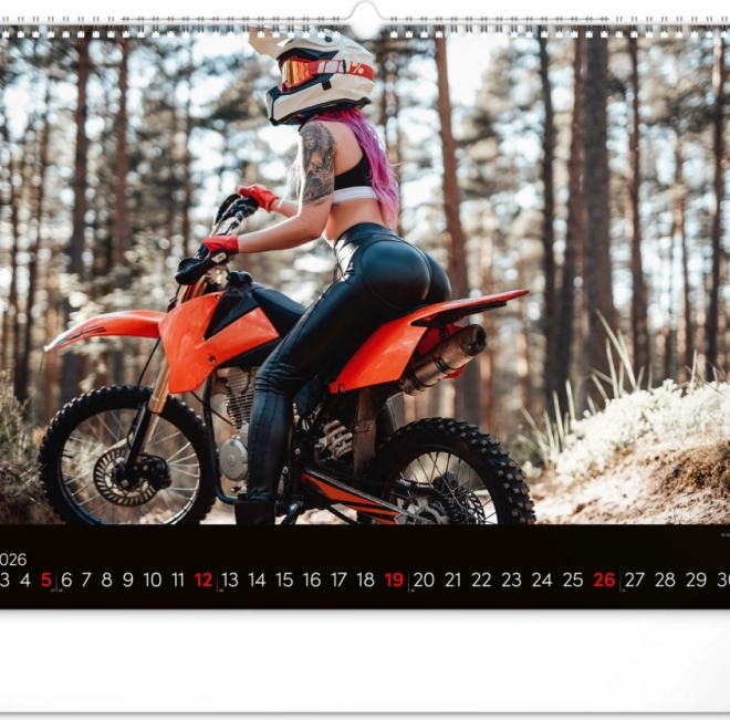 Muurkalender Girls & Bikes 2026