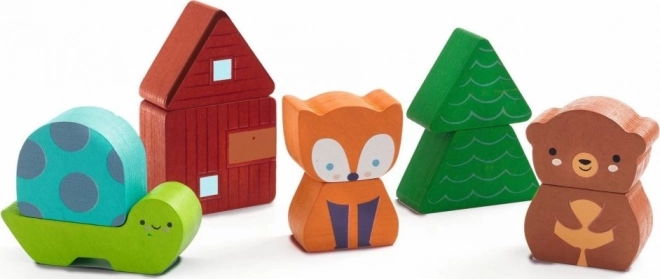 Wooden Puzzle Forest Animals by Djeco