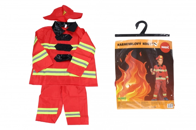 Carnavalsset - brandweerman M 110-120 cm