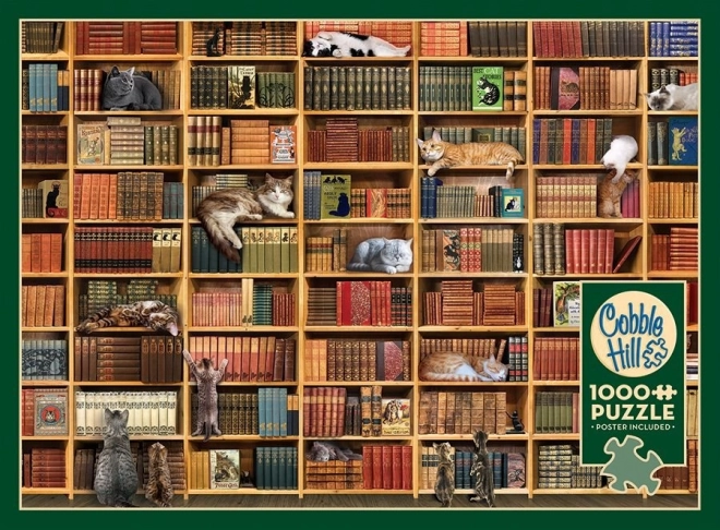 Puzzle Bibliothèque féline 1000 pièces