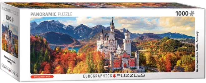 Panoramische puzzel kasteel Neuschwanstein, Duitsland 1000 stukjes