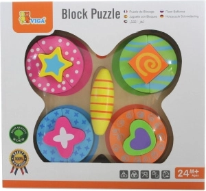 VIGA wooden butterfly puzzle for children (13 pieces)