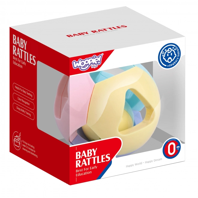 Pastelkleurige Rammelaar Bal WOOPIE voor Kruipen