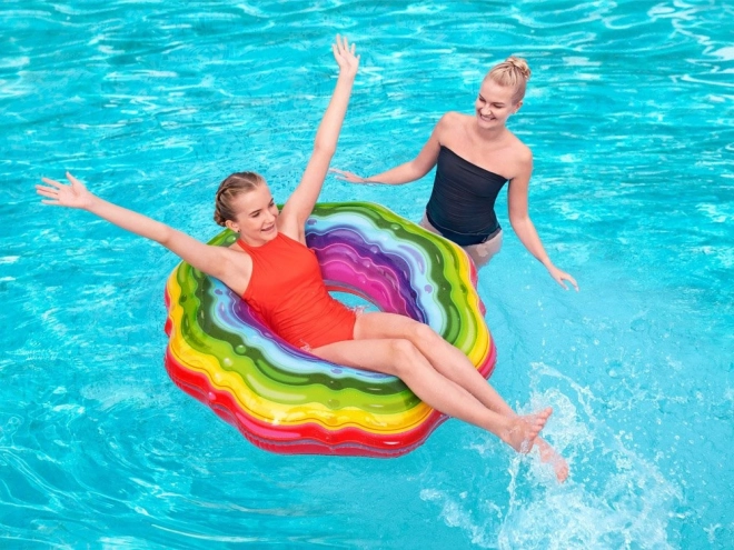 Bestway Aufblasbarer Regenbogen-Quallenring 115 cm