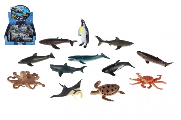 Zeemonsters van plastic 8-10 cm mix van soorten in box