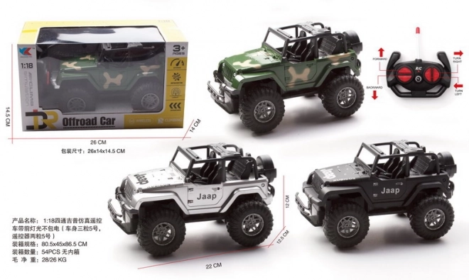 RC terreinwagen op afstandsbediening 22 cm