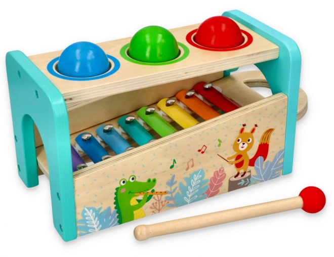 2-en-1 : martelage et jeu de xylophone