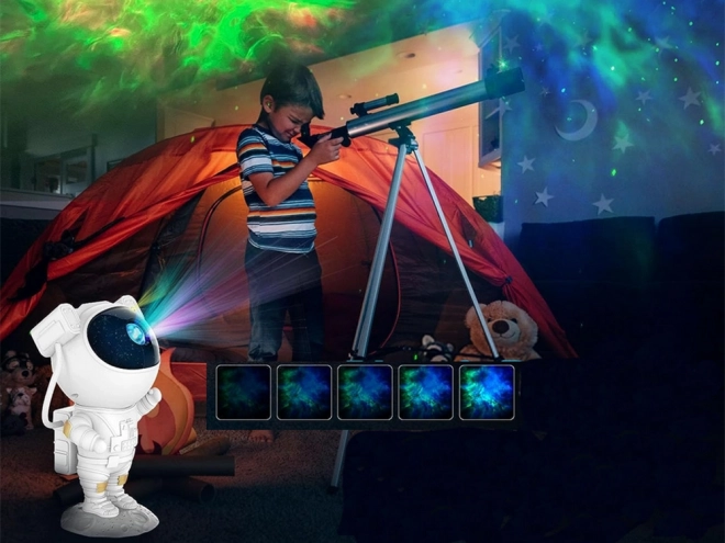 Projecteur étoilé en forme d'astronaute avec télécommande
