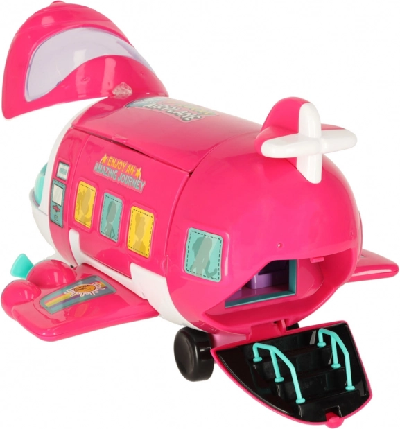 Doll Play Airplane 2-in-1 with Accessories Pink