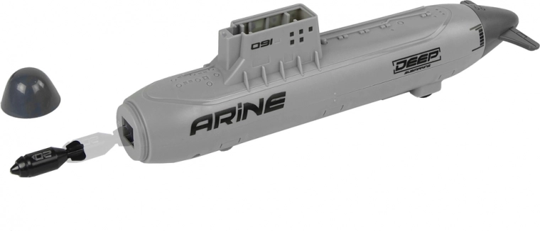 Submarine with launcher and wheels