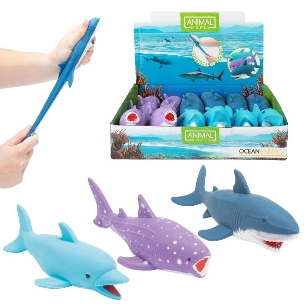Zeedier antistress kneedbaar siliconen gevuld met zand 17-21 cm 3 soorten 12 stuks in doos