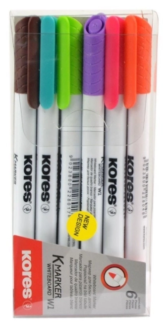 KORES Set whiteboardmarkers 6 stuks