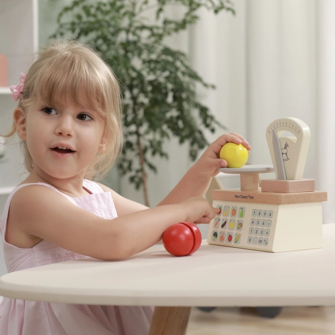 Kinderhouten weegschaal