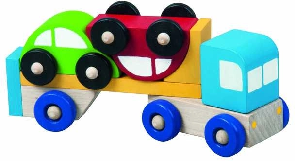 houten truck met autootjes Detoa