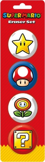 Set de gommes Super Mario – 4 pcs