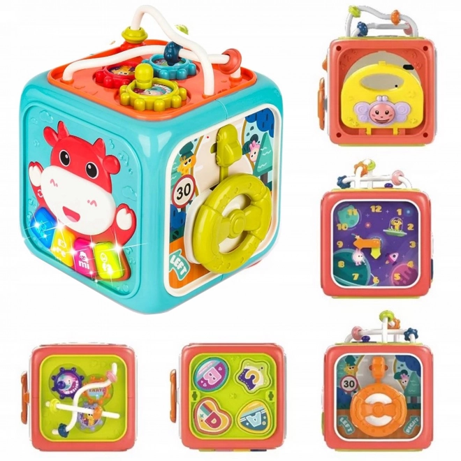 Interactieve sensorische kubus Montessori 6v1
