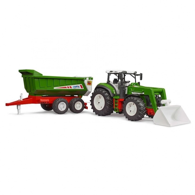 Bruder Traktor ROADMAX met voorlader en aanhanger