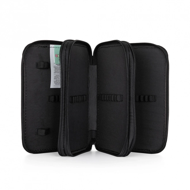 Trousse scolaire à trois niveaux UNICOLOR noire
