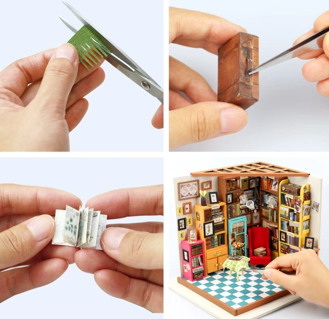 Samova studieruimte - DIY Miniatuur Poppenhuis Bibliotheek