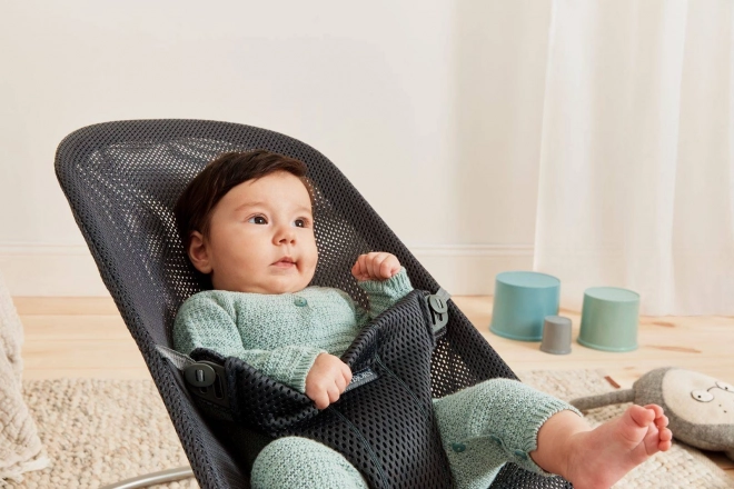 BABYBJORN - Wipstoeltje BLISS MESH - Parelroze –  Antraciet