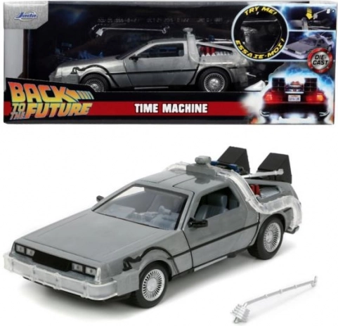 automodel Terug naar de Toekomst – tijdmachine 1:24, metalen, met licht en openingendeuren