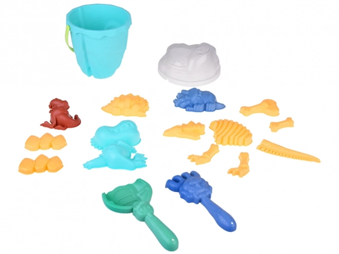 Ensemble de moules dinosaures pour le sable avec seau