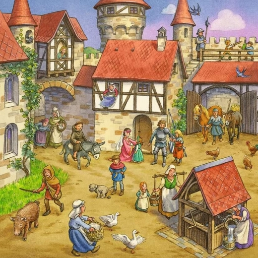 Colorful medieval village