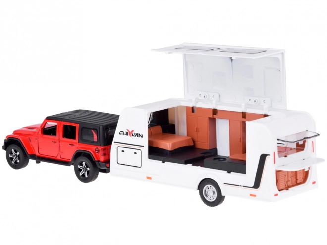 Off-road SUV Toy with Camping Trailer