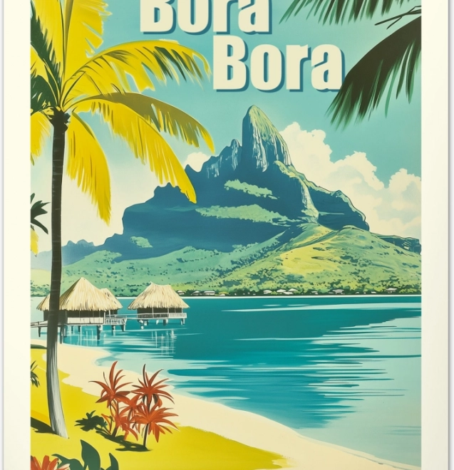 Wandkalender Vintage posters Tropische paradijzen 2026