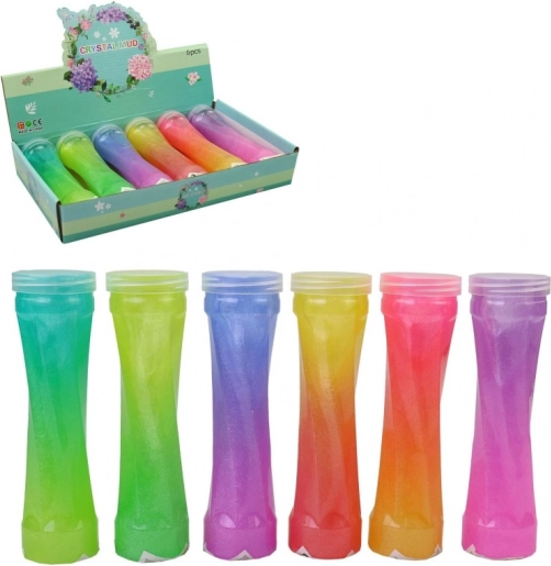 Fles met putty-slijm 19 × 5 cm, 6 kleuren