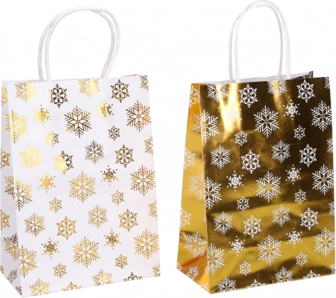 Cadeautas S 16 × 21 × 8 cm – kerstmotief