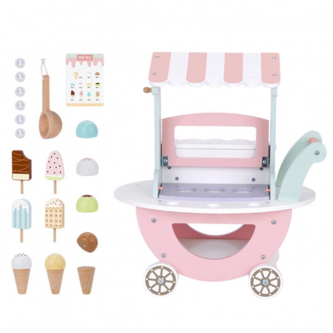 Charrette en bois avec glace WOOPIE Vert