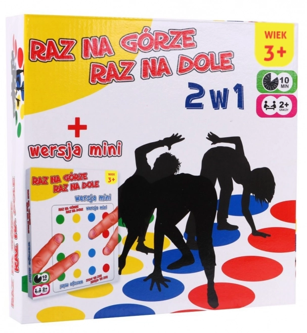 Eens omhoog, eens omlaag 2 in 1 voor kinderen 3+ Arcade spel + Mat met wielen + Shuffle board + Mini-vingerversie