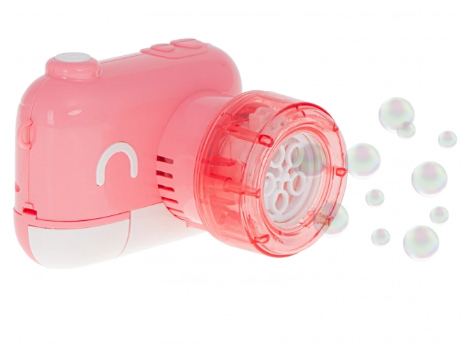 Bubbelmaker met vloeistof - Roze camera