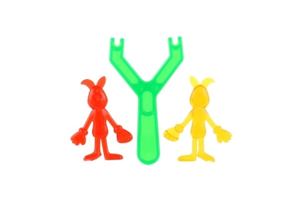 Dieren figuurtje slijm 2 stuks silicone 2 kleuren op kaart 19x23,5cm