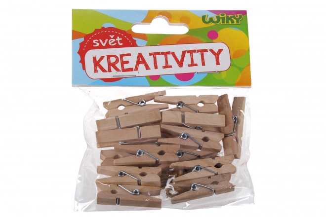 Houten knijpers met koord