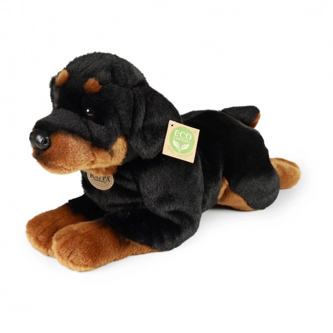Pluche rottweiler hond liggend 39 cm ecologisch