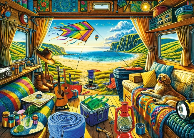 Puzzel TREFL Premium Plus – Reizen met de caravan 1000 stukjes